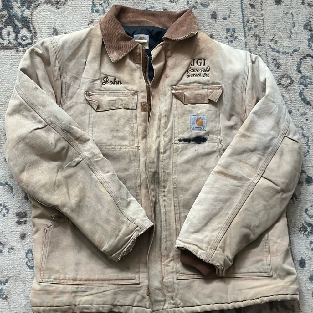 Carhartt Tan Canvas Jacket with Black Lining